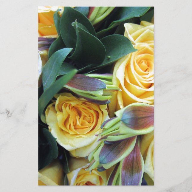 Papelería Rosas Rosas Amarillas (Anverso)