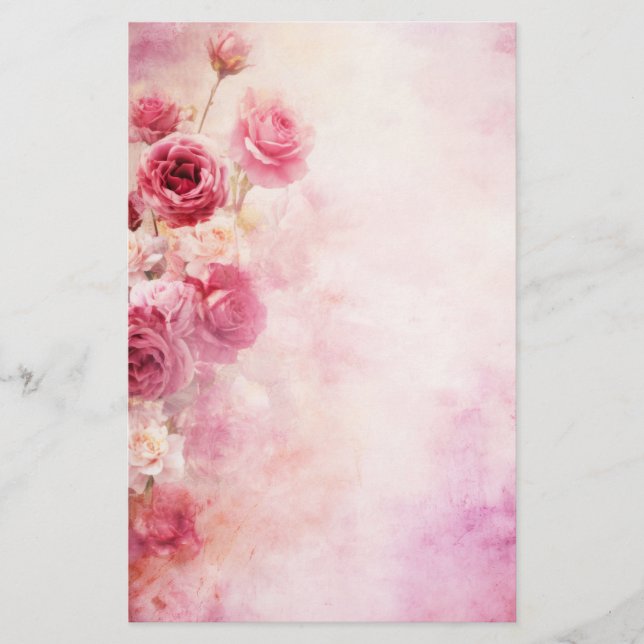 Papelería Rosas rosas rosas antiguas (Anverso)