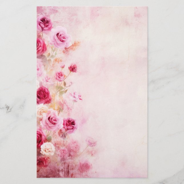 Papelería Rosas rosas rosas antiguas (Anverso)