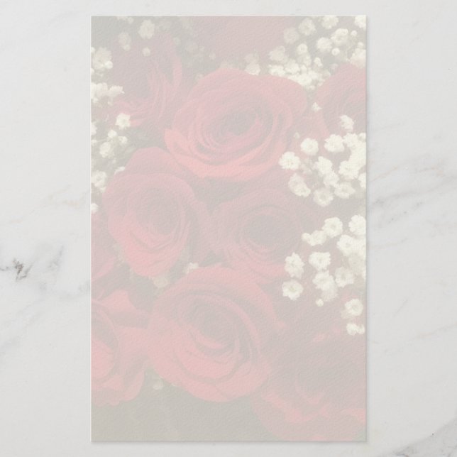 Papelería Roses and Baby's Breath Stationery (Anverso)