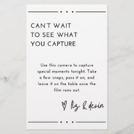 Papelería Rótulo de tabla de cámara desechable