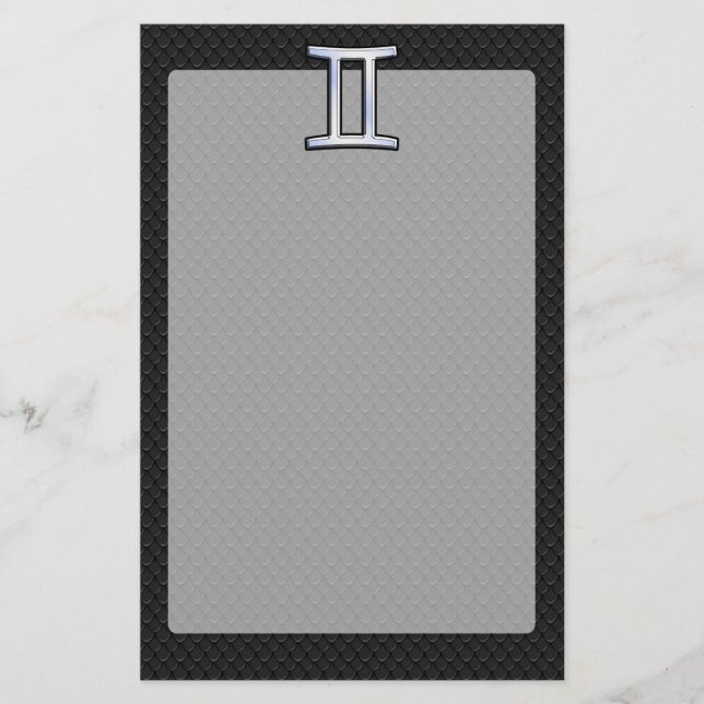 Papelería Rótulo Gemini Zodiac (Anverso)