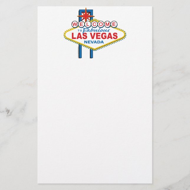 Papelería Rótulo retro de Las Vegas (Anverso)