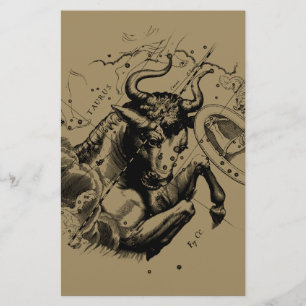 Papelería Rótulo Taurus Constellation Hevelius alrededor de