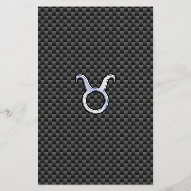 Papelería Rótulo Taurus Zodiac sobre la impresión de fibra d (Anverso)