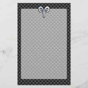 Papelería Rótulo Zodiac Silver Aries Impresión de fibra de