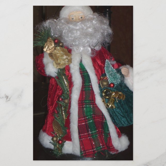 Papelería Royal Plaid Hohoho Santa Merry Navidad (Anverso)