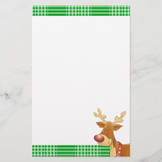 Papelería Rudolph and Green Plaid (Anverso)