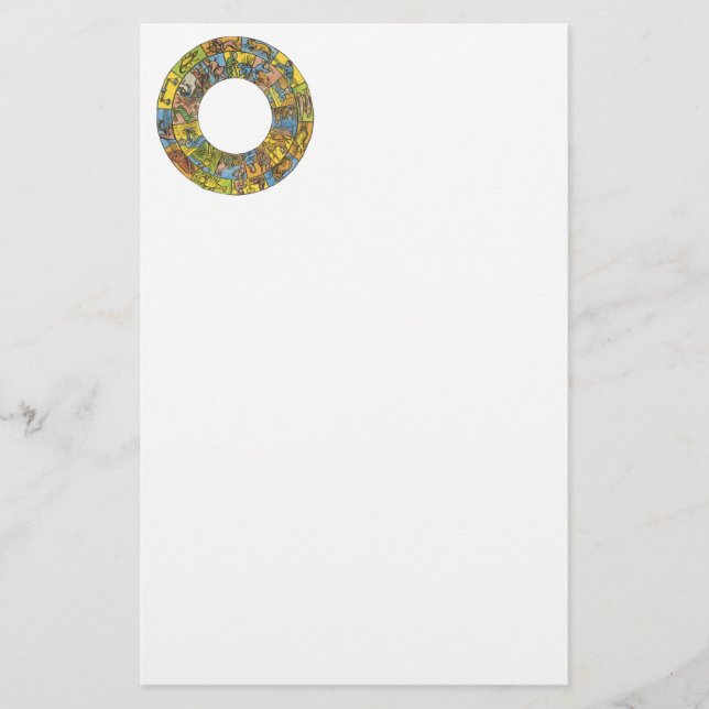 Papelería Rueda de zodiaco esterográfica (Anverso)