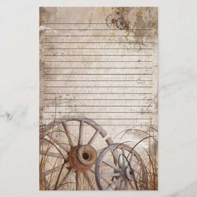Papelería Rustic country stationery (Anverso)