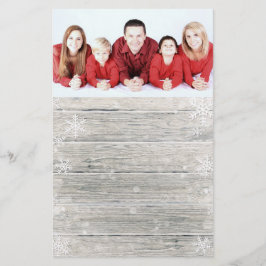 Papelería Rustic Wood Merry Christmas Photo - Stationery