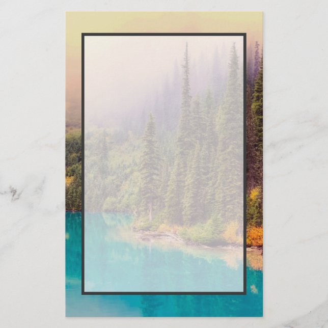 Papelería Rústica panorámica del paisaje del norte (Anverso)