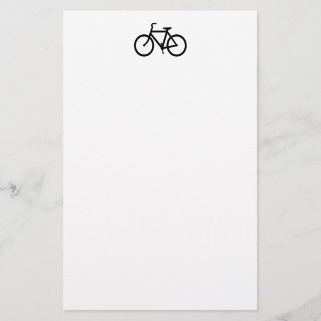 Papelería Ruta de Bicicleta Negra (Anverso)
