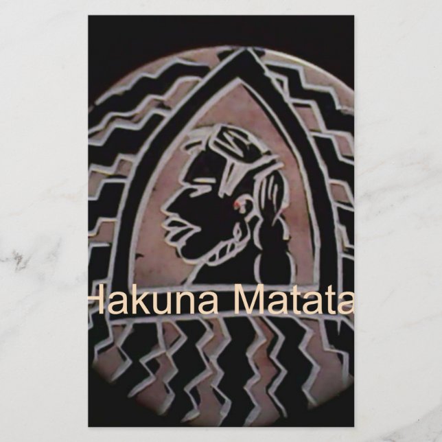 Papelería Sabor Bongo Hakuna Matata. (Anverso)