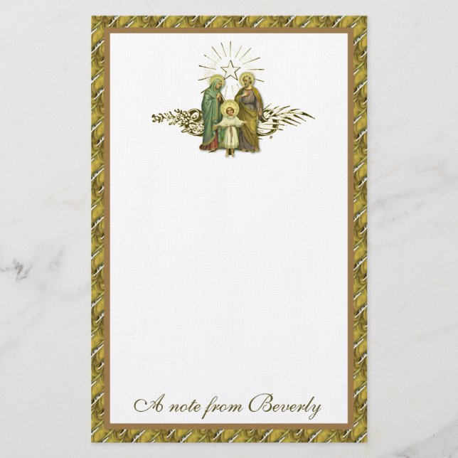 Papelería Sagrada Familia Católica Jesús María José Religión (Anverso)