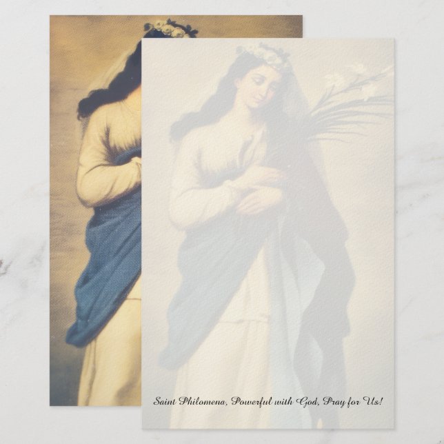 Papelería Saint Philomena (Anverso / Reverso)