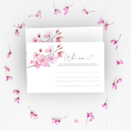 Papelería Sakura - Juego de la ducha de novia Quién soy yo