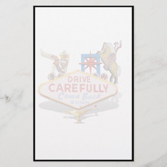 Papelería Salir de Las Vegas (Back of Las Vegas Welcome Sign (Anverso)