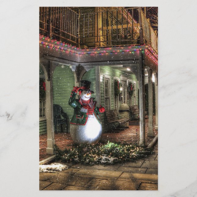 Papelería Saludos de Snowman (Anverso)