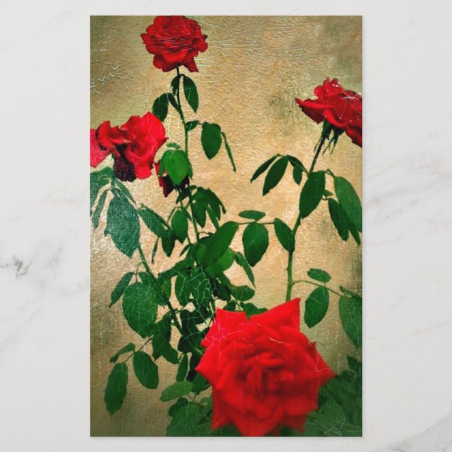 Papelería Saludos, Rosas de amor_ (Anverso)