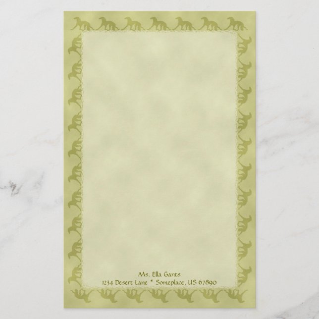 Papelería Saluki Silhouette (Anverso)