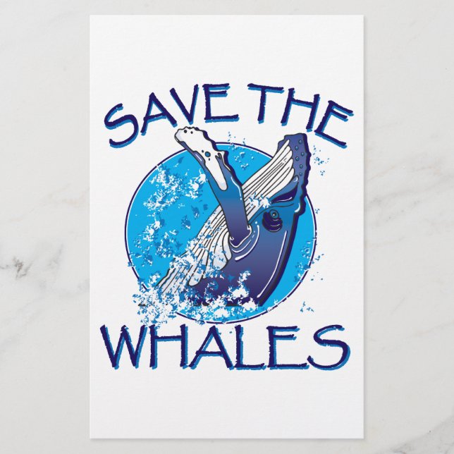 Papelería Salven a las ballenas (Anverso)