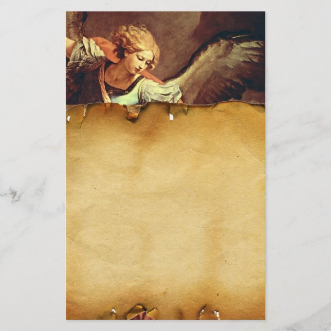 Papelería San Miguel el Arcángel, pergamino marrón (Anverso)