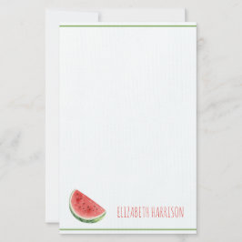 Papelería Sandía de Verano y Cuadros de Gingham Rojo