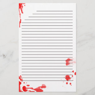 Papelería Sangre manchada inmóvil