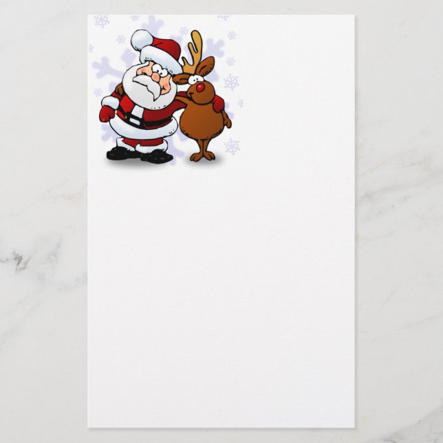 Papelería Santa y los renos (Anverso)