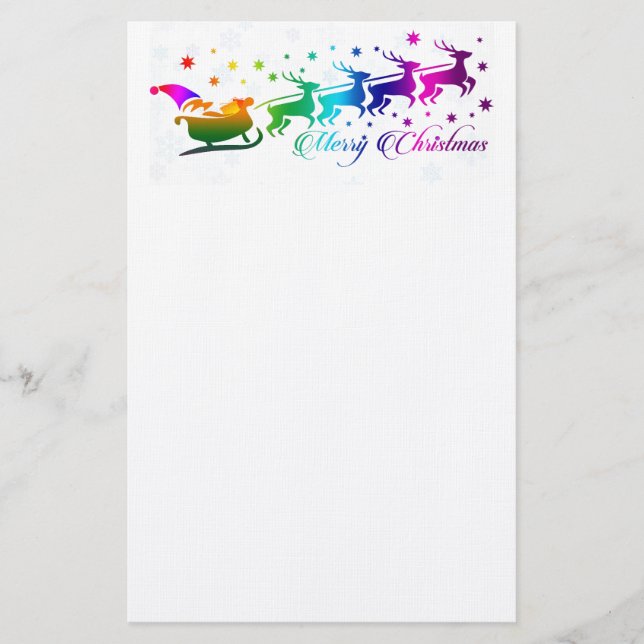 Papelería Santa y Sleigh (Anverso)