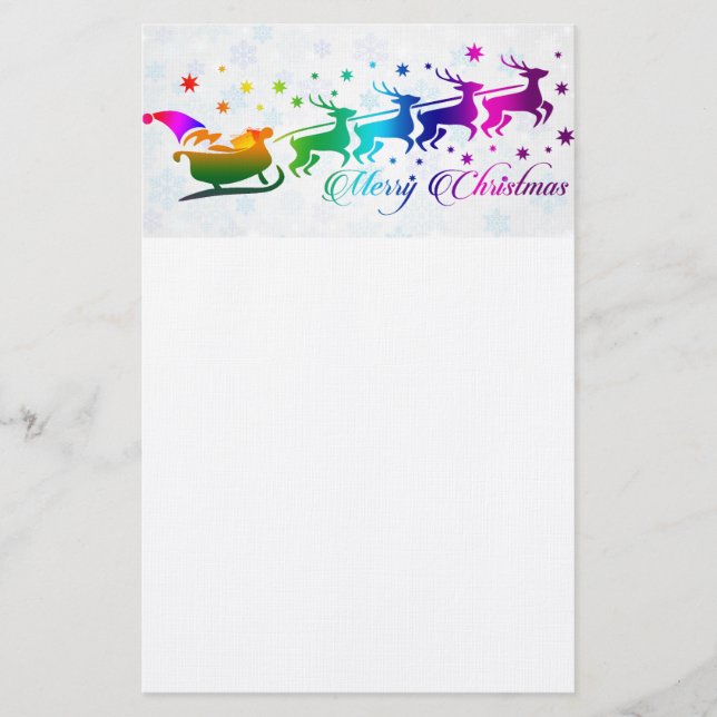 Papelería Santa y Sleigh (Anverso)
