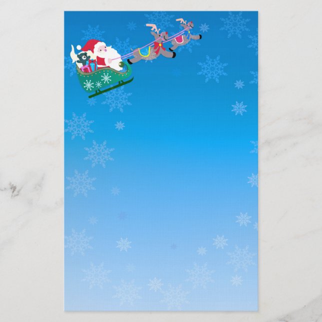 Papelería Santa y Trineo (Anverso)