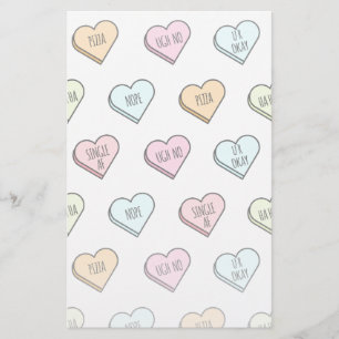 Papelería Sarcástico patrón cardíaco de San Valentín