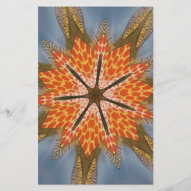 Papelería Savanna Star Bloom - Una audaz impresión de un ani (Anverso)