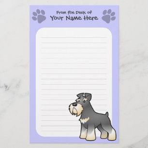 Papelería Schnauzer gigante/estándar/miniatura del dibujo
