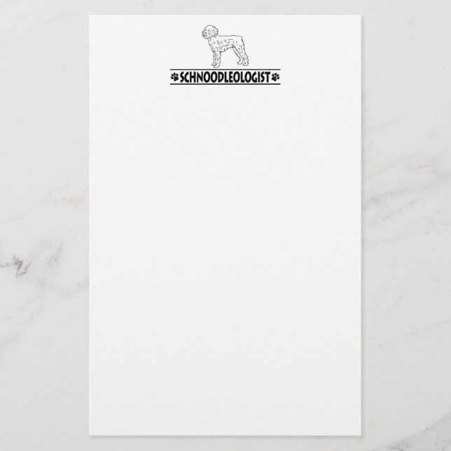 Papelería Schnoodle humorístico (Anverso)