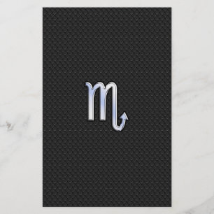 Papelería Scorpio Zodiac Chrome Como Símbolo Deco de serpien