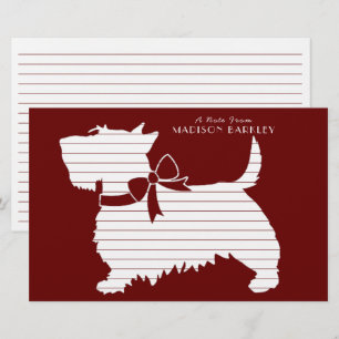 Papelería Scottish Terrier Scotty Dog Puppy Scottie Statione