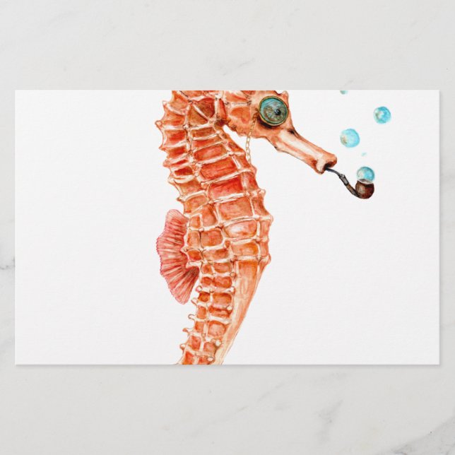 Papelería Seahorse Steampunk (Anverso)