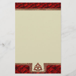Papelería Seda del rojo de Triquetra