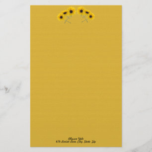Papelería Seis Sunflowers Floral Header Arch Personalizado