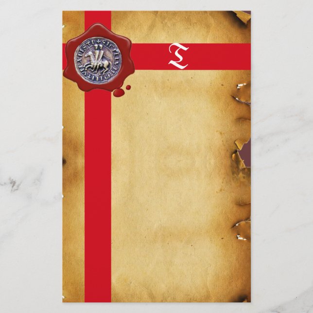 Papelería SELLO DE LA PLANTILLA DE LOS CABALLOS, pergamino d (Anverso)
