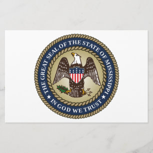 Papelería Sello de Misisipi (Estado de los Estados Unidos)