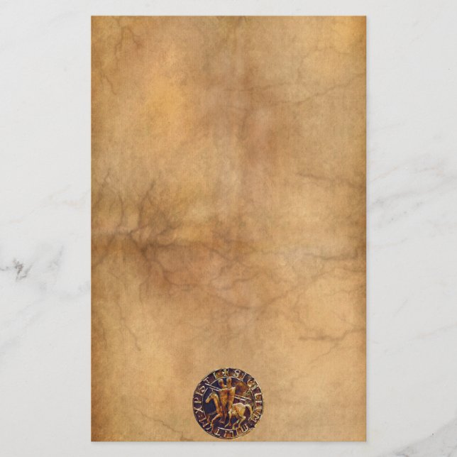 Papelería Sello medieval de los Caballeros Templarios (Anverso)