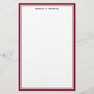 Papelería Sencillez DIY Frame Blanco Borgoña personalizada