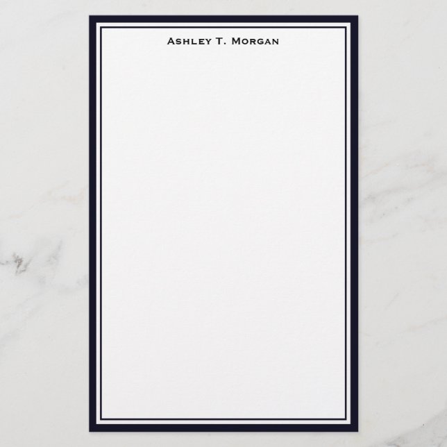 Papelería Sencillez Dk Azul / Estacionamiento Personalizado  (Anverso)