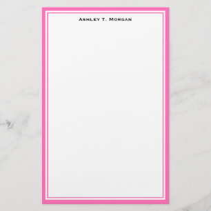 Papelería Sencillez marco de bricolaje blanco rosa caliente