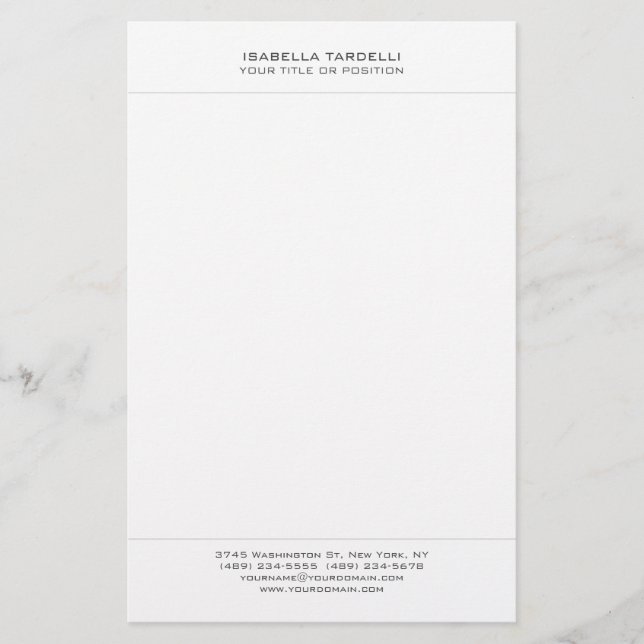 Papelería Sencillo Minimalista Moderno Profesional (Anverso)