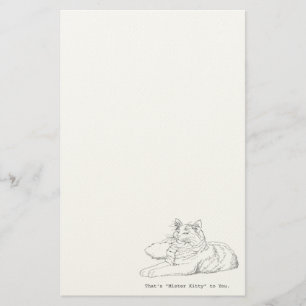 Papelería Señor Kitty Cat Stationery